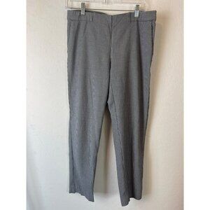 J Jill Essential Slim Ankle Pant Lightweight Sz 8 Pants Grey White Striped Notch